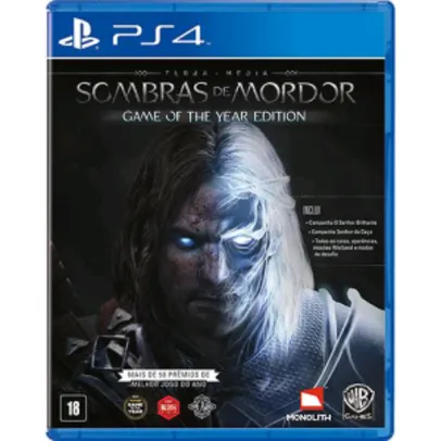 [Walmart] Terra Média: Sombras de Mordor GOTY - PS4
