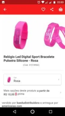 Relógio Led Digital Sport Bracelete Pulseira Silicone - Rosa