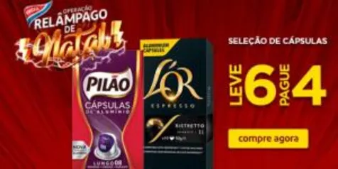 Cápsulas Café L'or e Pilão - Leve 6 pague 4 (a partir de R$ 10,49)