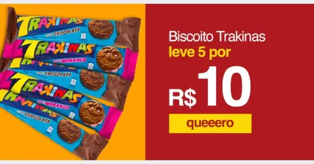 (APP-AME 8) 5 unid Biscoito recheado Trakinas 