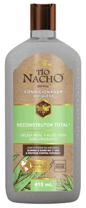 Tio Nacho Condicionador Reconstrutor Total com Aloe Vera para reparação total, 415ml, Elimina e proteje contra os danos