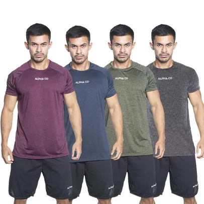 Kit 4 Camisetas Masculina Dry Mescla Alpha Co