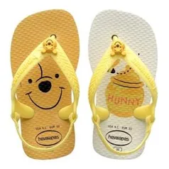 Havaianas Baby New Disney Classic Branco/Amarelo Pólen R$10