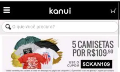 [Kanui] 5 Camisetas por R$ 110