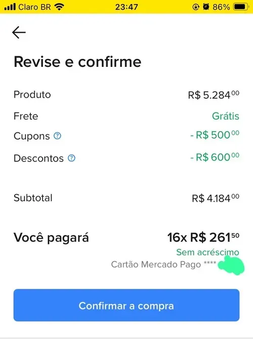 Imagem na descrição da promoção