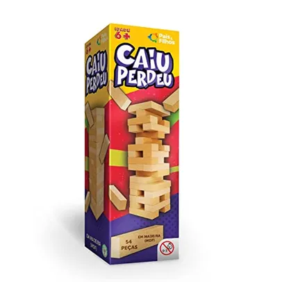 Jenga - Pais & Filhos - Caiu Perdeu, 54 Pçs, idade mínima recomendada - 6 anos