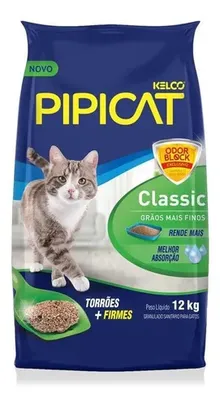 Areia Higiênica Pipicat Classic 12kg