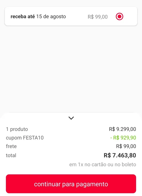 Imagem na descrição da promoção