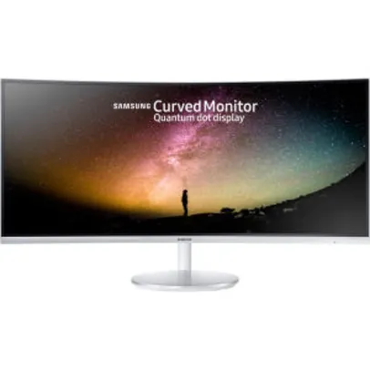 Monitor LED 34" Ultrawide Curvo Samsung LC34F791WQLXZD Branco