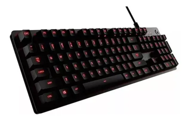 [PRIME] Teclado Mecânico Gamer Logitech G413 Carbon com Layout ABNT2 Iluminação Vermelha USB