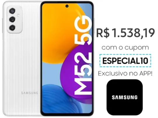 Smartphone Samsung Galaxy M52 5G 128GB 6GB RAM