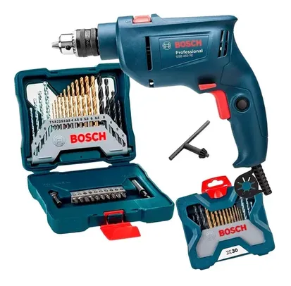 Furadeira Industrial Impacto Rev 450w Gsb 450 Re Bosch + Kit