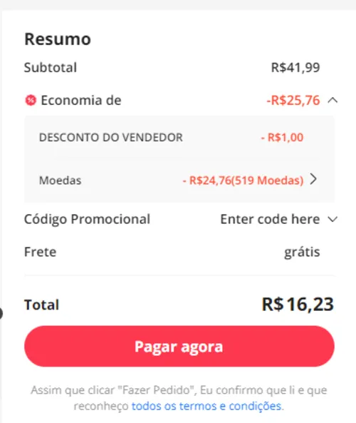 Imagem na descrição da promoção