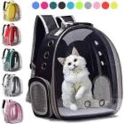 Mochila para Transporte de Pets com Visão Panorâmica Tipo Astronauta em Acrílico