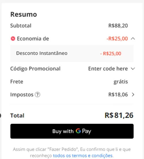 Imagem na descrição da promoção