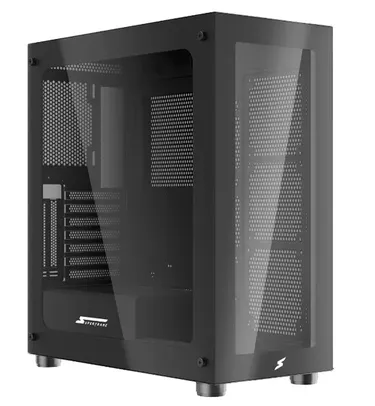 Gabinete Gamer SuperFrame Glass, Mid Tower, RGB, Vidro Temperado, ATX, Black, Sem Fonte, Sem Fans