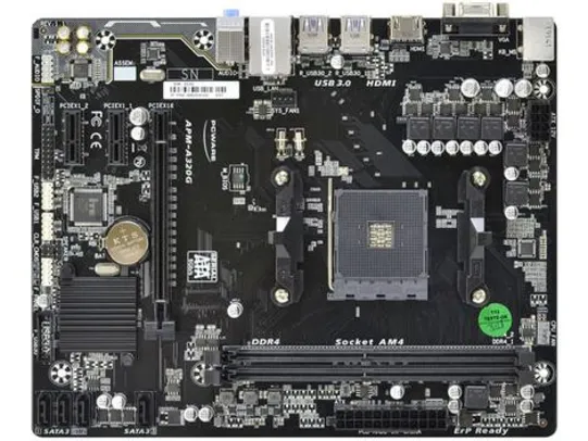 Placa Mãe PCWare APM-A320G AMD AM4 DDR4 - Micro ATX | R$398