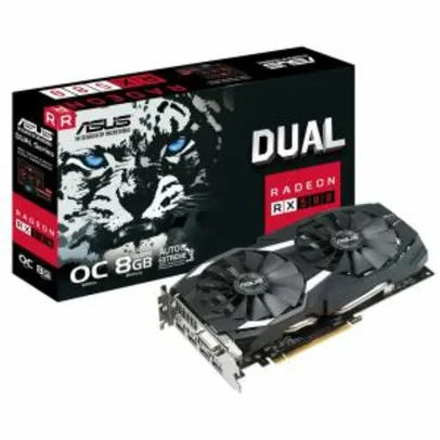 Placa de Vídeo AMD ASUS RADEON RX 580 OC EDITION 8GB DUAL-RX580-O8G - R$ 1460