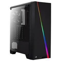 [PRIME] Gabinete, Aerocool, Cylon, Mid Tower Rgb, Preto | R$216