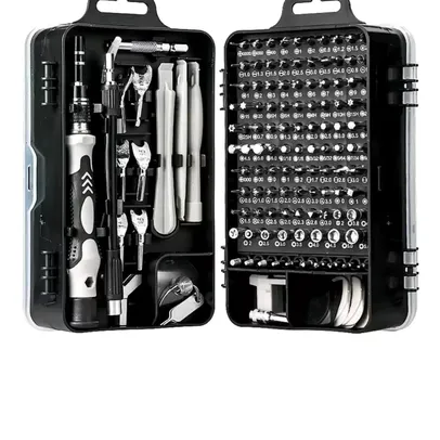 Maleta kit de ferramentas com 115 peças jogo de soquetes fenda torx philips hexagonal