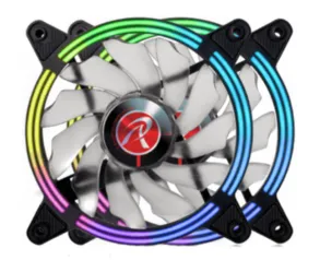 Kit Fan com 2 Unidades Raijintek SKLERA 12 RBW ADD-2, ARGB, 120mm