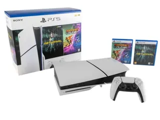 PlayStation 5 Slim 2024 1TB 1 Controle Branco Sony - com 2 Jogos