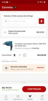Furadeira de Impacto Bosch GSB 450 RE 450W | R$198