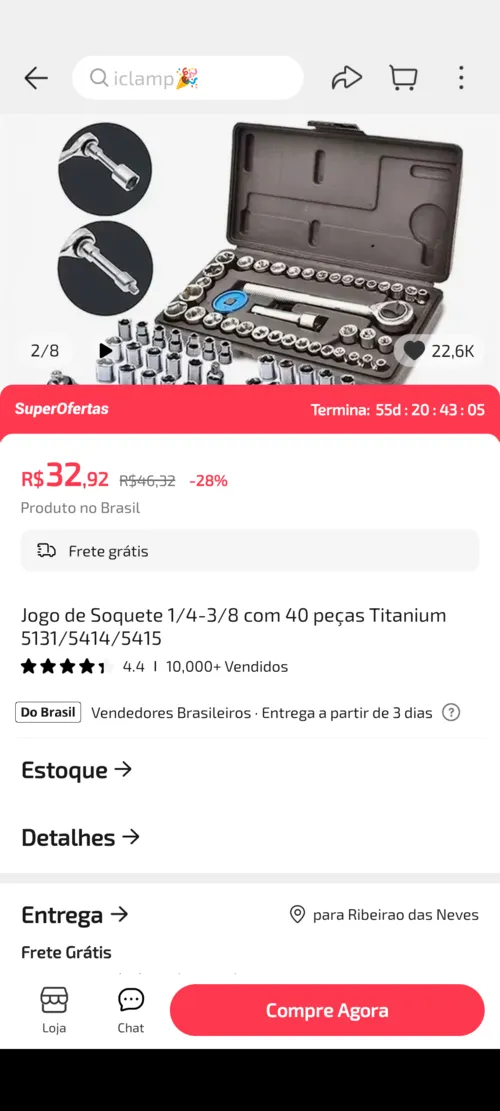 Imagem na descrição da promoção