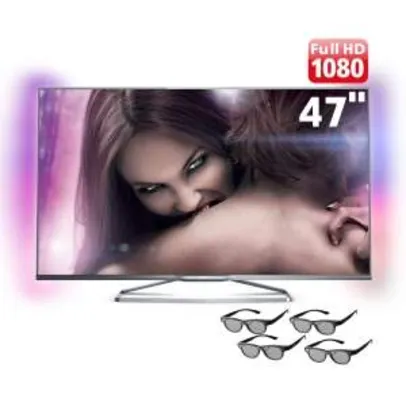[Casas Bahia] Smart TV LED 3D 47" Philips Série 7000 Full HD 47PFG7109 - R$2375