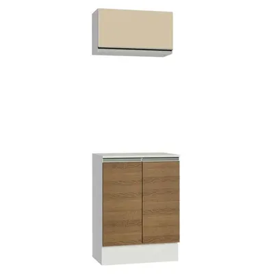 Kit 60 cm 100% mdf 2 Portas e 1 Suspensa Smart Madesa