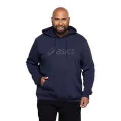 Blusa de Moletom Masculina ASICS com Capuz Canguru Fechado Fleece