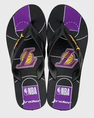 Chinelo Masculino NBA Rider lakers roxo e preto. 