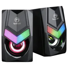 Caixa de Som Gamer Marvo SG-118, RGB, 2x3W, USB | R$ 60