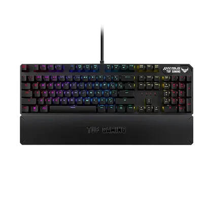 Teclado Mecânico Gamer Asus TUF Gaming K3, Aura Sync RGB, NX Blue, Magnetic Wrist Rest, Corpo em Alumínio, Full Size, US  [PRIMENINJA]