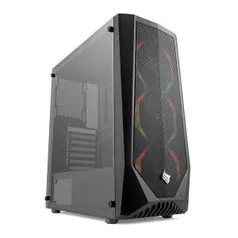 [APP[ Gabinete Gamer Pichau Darth Vidro Temperado Preto | R$200