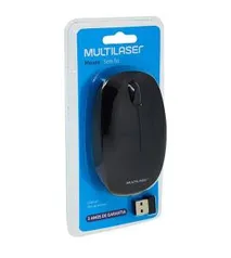 [PRIME] Multilaser MO251 - Mouse Sem Fio 2.4 Ghz 1200 DPI Usb, Preto - R$ 23,93