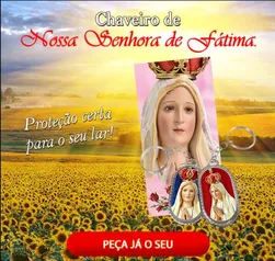 [GRATUITO] CHAVEIRO NOSSA SENHORA DE FÁTIMA