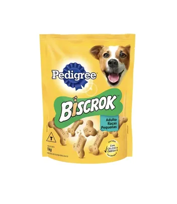 Biscoito Biscrok Pedigree adulto 1kg | R$ 13