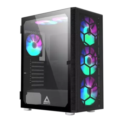 Gabinete Gamer Montech X3 Glass, Mid Tower, Black, ATX, Com 6 Fans, Vidro Temperado