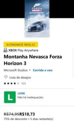 Montanha Nevasca Forza Horizon 3 | R$19