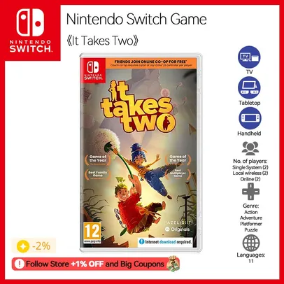 Nintendo Switch Jogo It Takes Two Genre Action Adventure