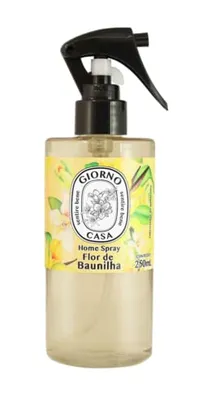 Sprays de Ambiente com Perfume (Aromatizador de Ambientes), Flor de Baunilha, Giorno Casa, 250 ml, Amarelo