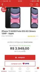 [APP] (R$3849 AME) iPhone 11 64GB | R$3949