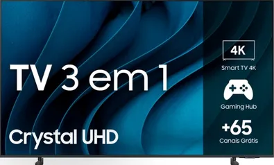 Smart TV Samsung 43" Crystal UHD 4K 43CU8000 2023 Design AirSlim Painel Dynamic Crystal Color