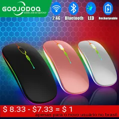 [Novos usuários] Mouse bluetooth recarregável | R$5