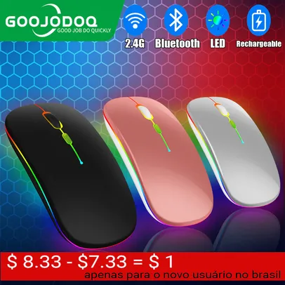 [Novos usuários] Mouse bluetooth recarregável | R$5