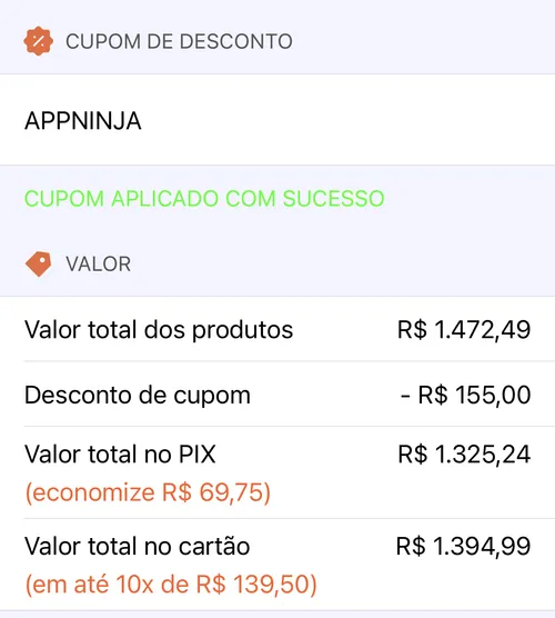 Imagem na descrição da promoção