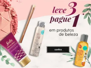 Leve 3  e pague 1 em produtos de beleza na C&A