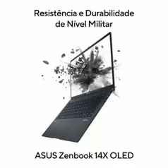 Notebook ASUS Zenbook 14X i9-13900H 16GB RAM 1TB SSD Tela 14' 2.8K OLED HDR Pantone 120Hz 100% DCI-P3 Borda Fina Fonte 90W Bateria 70W Peso 1.5Kg