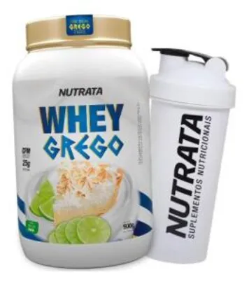 Whey Grego 900g Nutrata 6 Sabores Pronta Entrega + Brinde - R$75